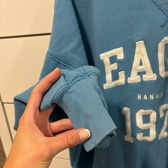 American Eagle Blue Logo Crewneck Sweatshirt - Picture 5 of 7